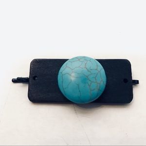 Black and teal hair pin